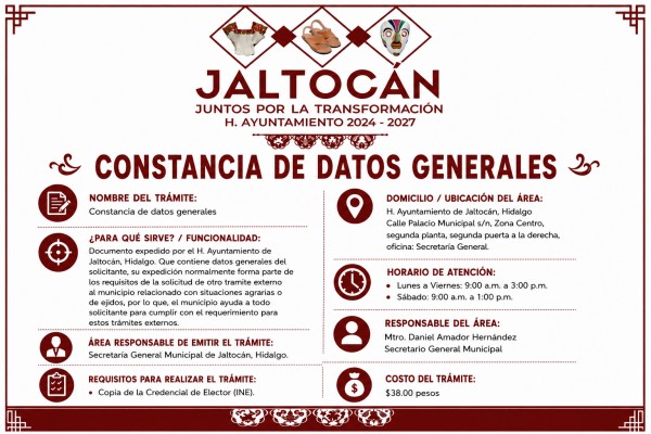 CONSTANCIA DE DATOS GENERALES