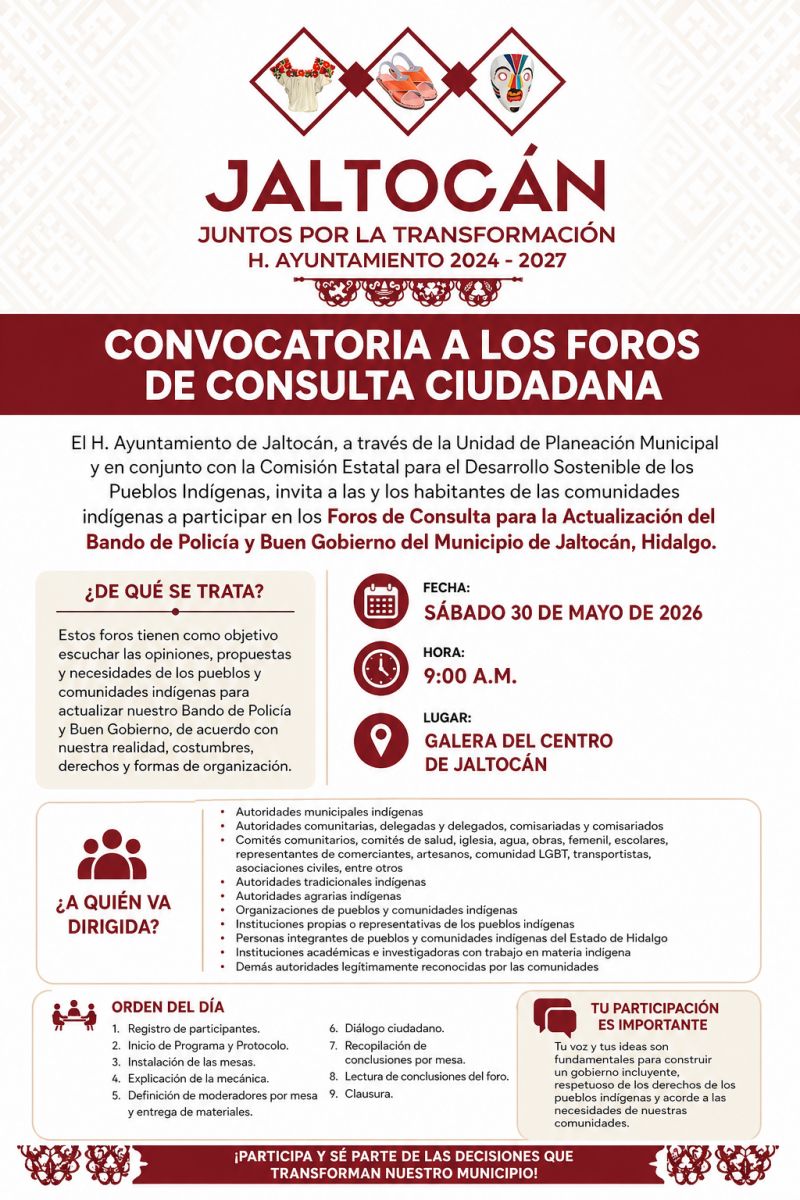 Convocatoria a los Foros de Consulta Ciudadana
