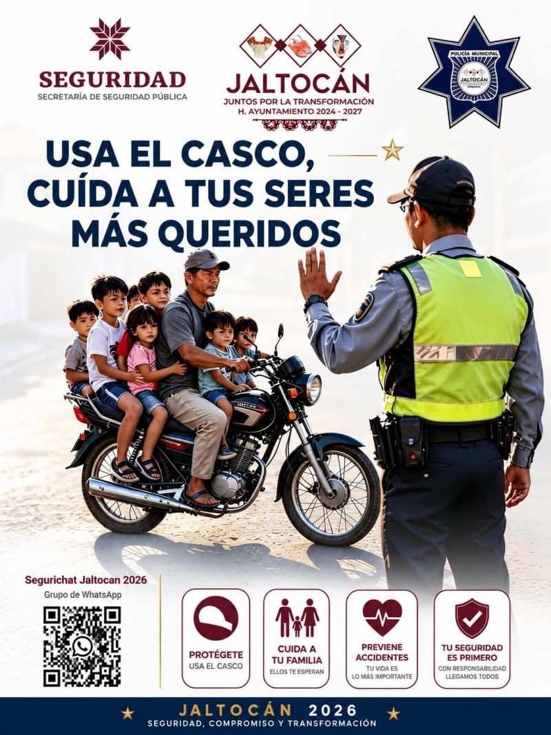 ¡Usa el casco, cuida a tus seres más queridos!